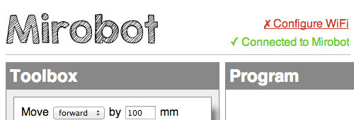 The configure WiFi link